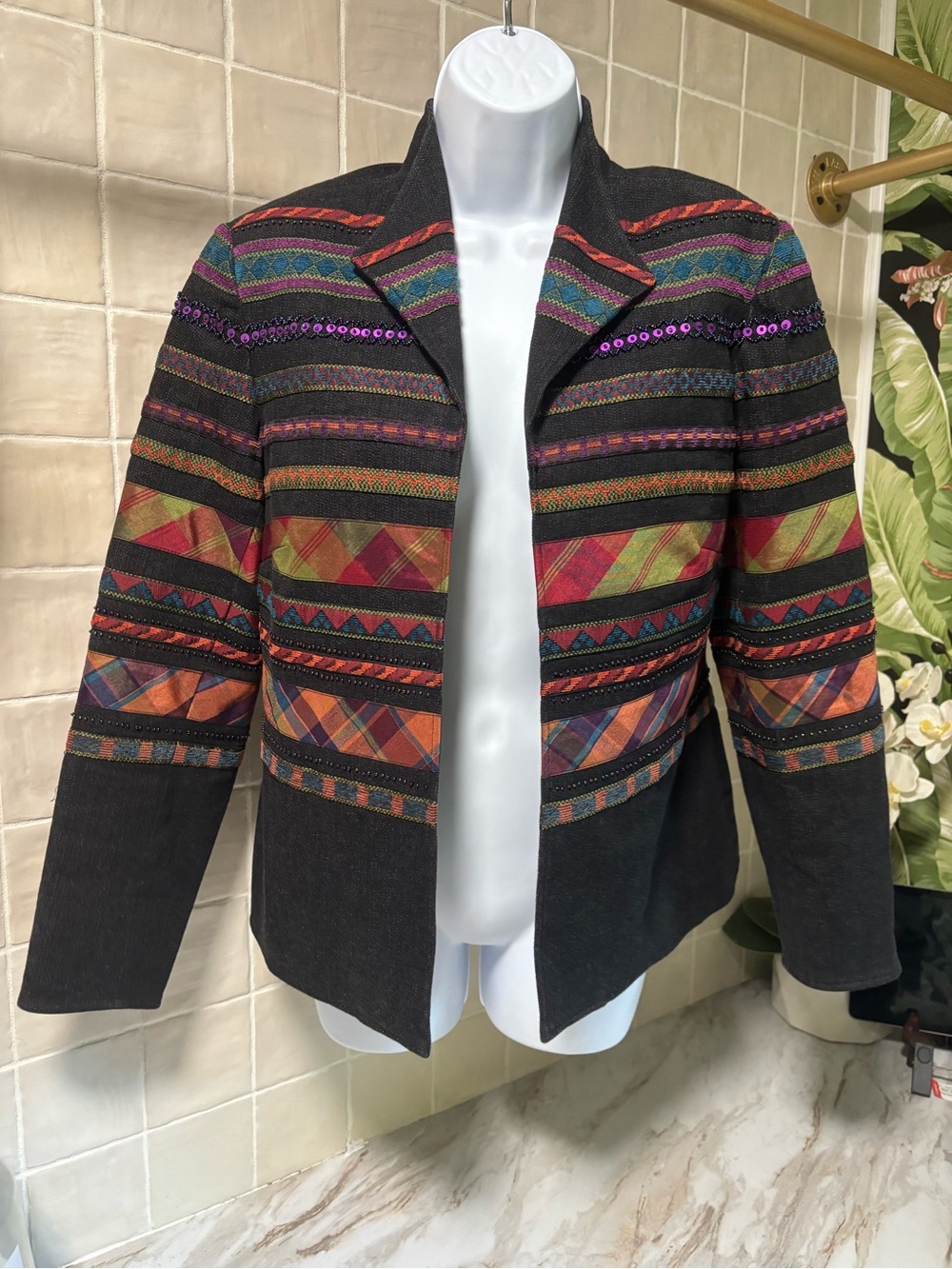 COLDWATER CREEK WOMENS DARK DENIM JACKET SZ 8